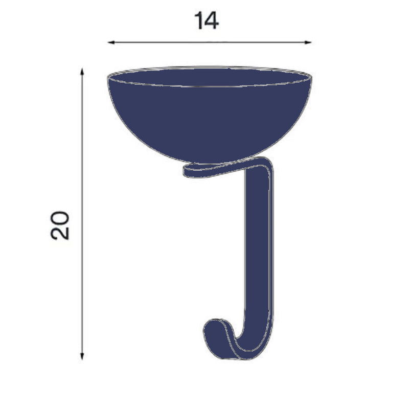 Northern Nest Wall Hook , Dark Blue