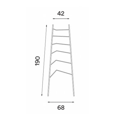 Northern Nook ladder rack, black