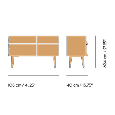 Muuto Reflect Sideboard Small , Natural Oak