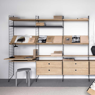 String Work Desk w78 x d58 cm, oak