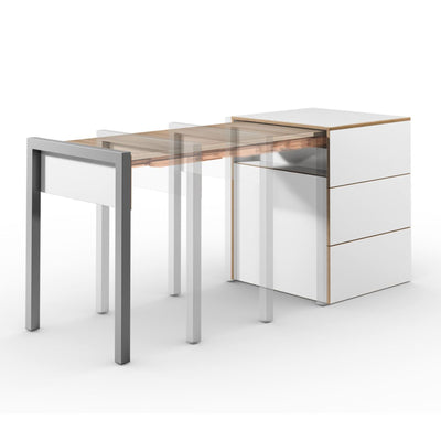 Alwin's Space Box extendable table, white