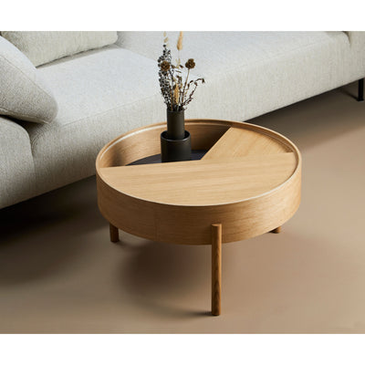 Woud Arc coffee table Ø66, oiled oak