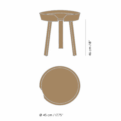 Muuto Around ø45 coffee table, oak