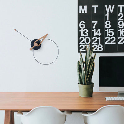 Nomon Pico wall clock, black/oak