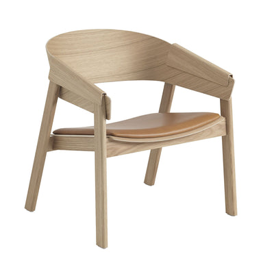 Muuto Cover lounge chair, refine leather cognac/oak