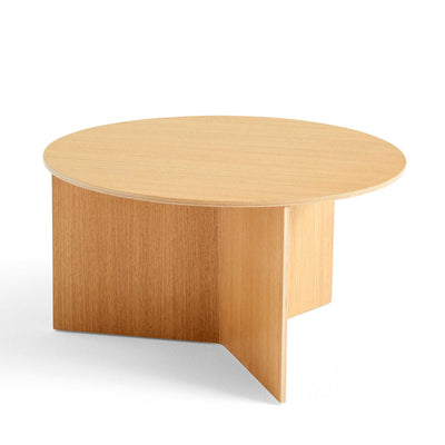 HAY Slit Table Wood Round XL, Water-Based Lacquered Oak (Φ65 x H35.5 cm)
