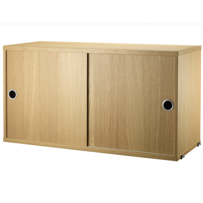 String Cabinet with Sliding Doors w78xd30xh42cm