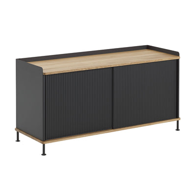 Muuto Enfold Sideboard Low (w124.5xd45xh62cm) , Oak/Black