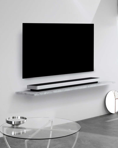 Bang & Olufsen Beosound Stage Powerful Dolby Atmos Soundbar, silver/black
