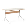 &Tradition AV16 Pavilion desk (130x65cm), mushroom linoleum/oak/chrome