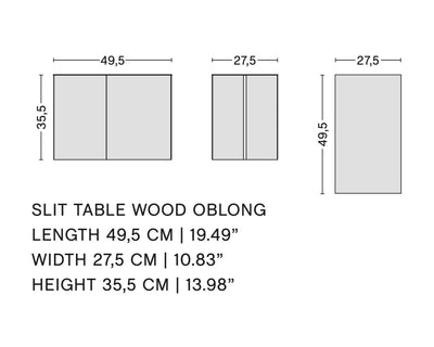 HAY Slit Table Wood Oblong, oak
