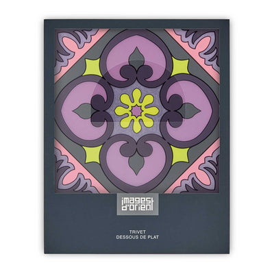 Images d'Orient Silicone Trivet, sejjadeh orchid (18x18 cm)