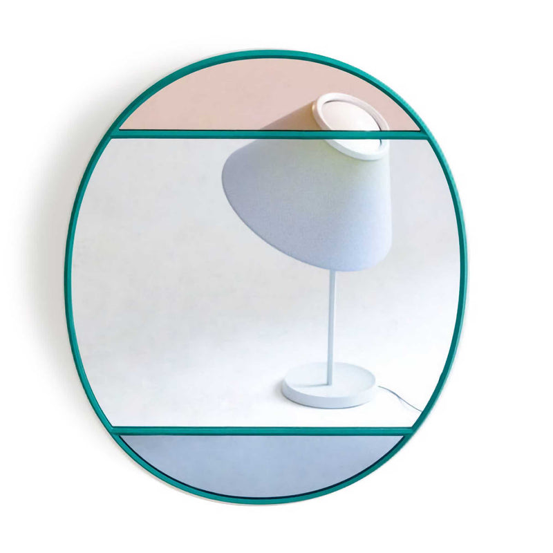 Magis Vitrail oval mirror, green (50x60 cm)