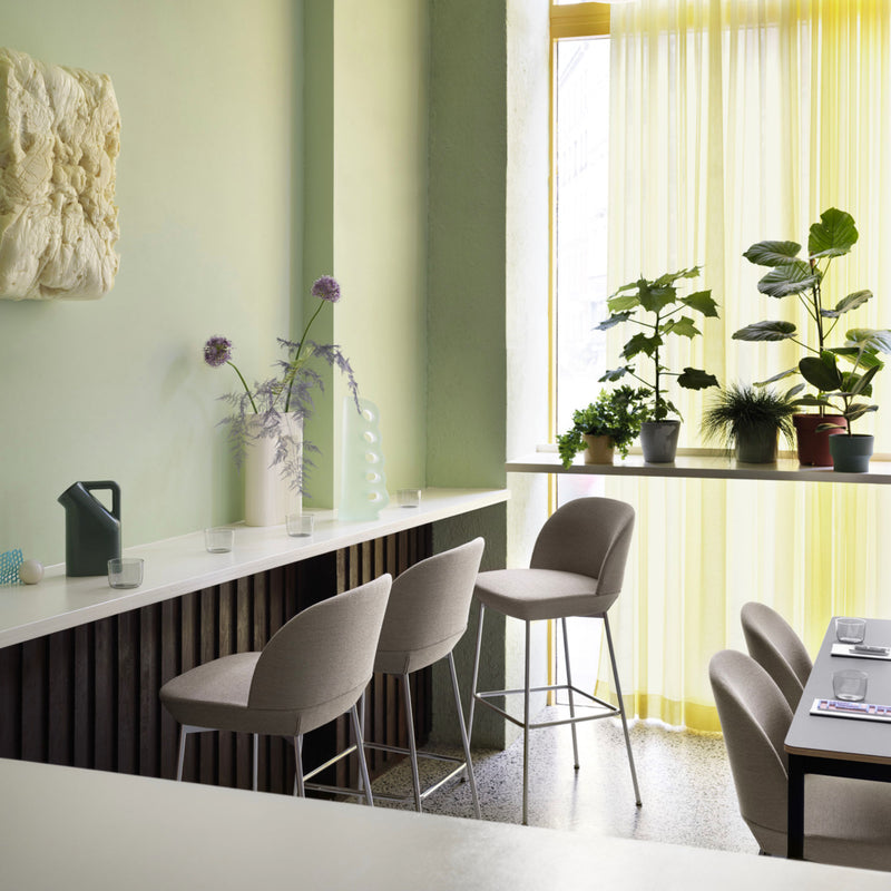 Muuto Oslo Bar Stool , Ocean32/Chrome (75 cm)