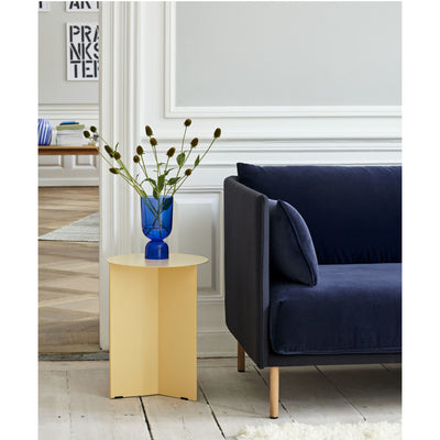 HAY Slit Side Table Round High Φ35 , Light Yellow