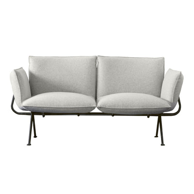 Magis Officina 2 seater sofa, divina melange 120, anthracite grey leg