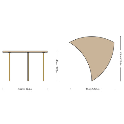 &Tradition HM7 Pinwheel Side Table , White Oiled Oak