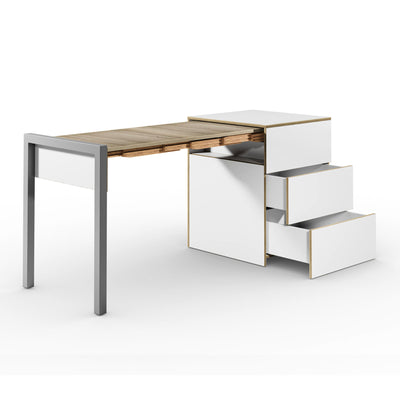 Alwin's Space Box extendable table, white