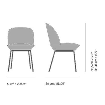 Muuto Oslo Side Chair , Fiord 151/Black