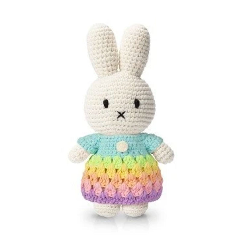 Just Dutch Miffy crochet, Pastel Rainbow Dress