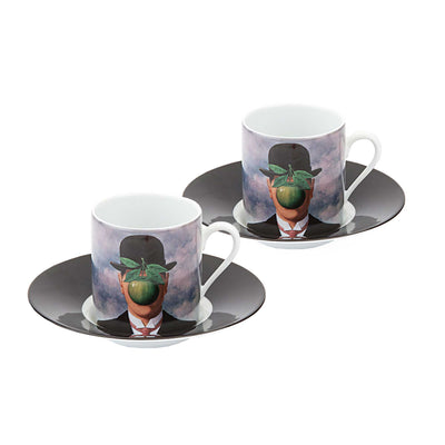 Ligne Blanche Rene Magritte porcelain espresso set, La Grande Guerre