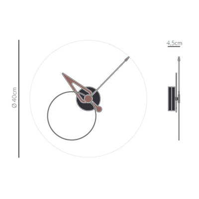 Nomon Pico wall clock, black/walnut