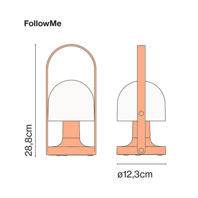 Marset Follow Me rechargeable lamp, pink