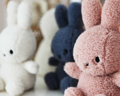 Miffy Sitting soft toy 33cm, recycle teddy pink