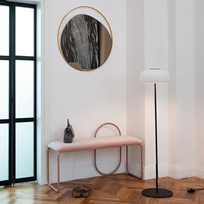 Aytm Angui velvet bench, rose