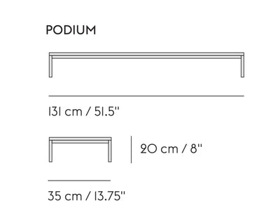 Muuto Stacked storage system podium, oak