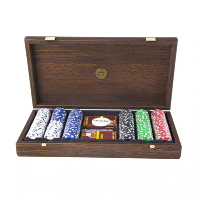 Manopoulos Poker Set, walnut/californian burl