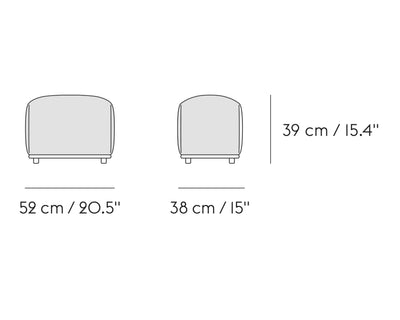 Muuto Echo pouf, remix 123 (38x52 cm)