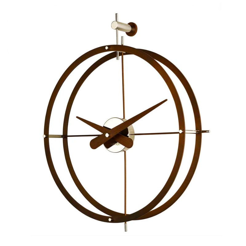 Nomon 2 Puntos N Wall Clock , Calabó Wood