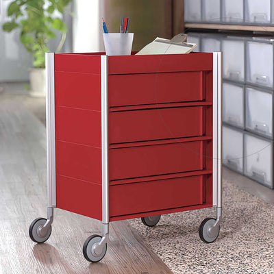 Studio Domo Ally Mid Trolley w. 4 Drawers, red
