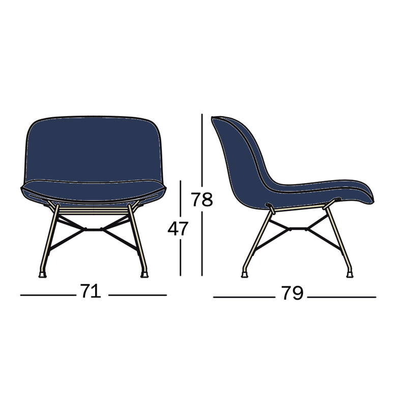 Magis Troy Lowchair , Glamour Azimut-Gold