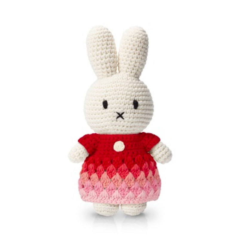 Just Dutch Miffy crochet, Red Rainbox Dress