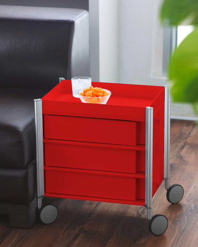 Studio Domo Ally S2 S3D trolley, red