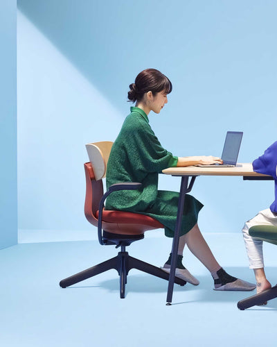 Kokuyo Inglife Office Chair Upholsltery Back with Arm, red