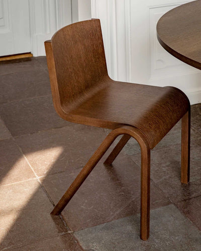 Audo Ready dining chair, red stained oak
