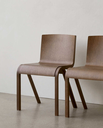 Audo Ready dining chair, red stained oak