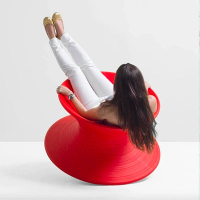 Magis Spun lounge chair, red