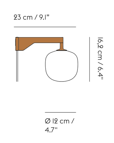Muuto Rime wall lamp, orange