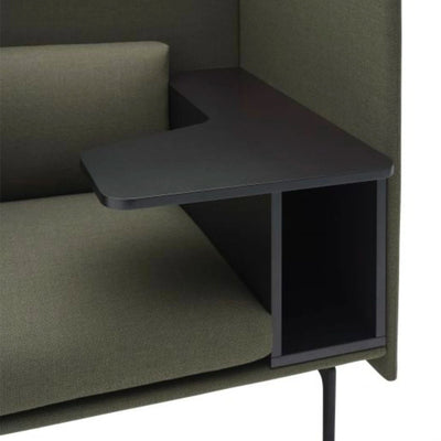 Muuto Outline Sofa Highback Right, Black Base w105xd78xh115cm