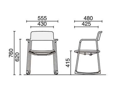 Kokuyo Cuna rocking chair, black