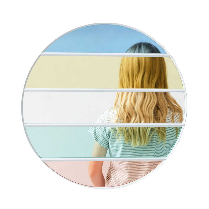 Magis Vitrail round mirror, light grey (Ø50 cm)