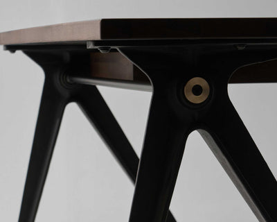 District Eight Compass Desk Single Drawer, smoke oak (140x70 cm)