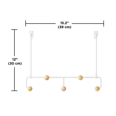umbra Estique Over The Door Rail Hook, white
