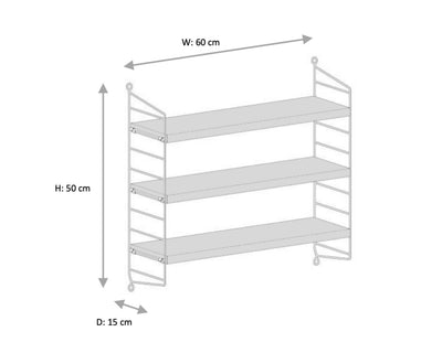 String Pocket wall shelf, Black