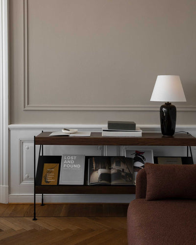 Audo Zet storage system, dark stained oak/black (H70 cm)