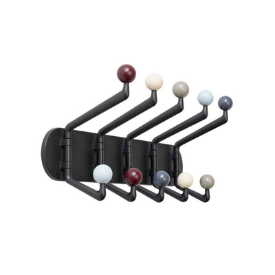 &tradition SC76 Capture wall coat rack, graphite/colour knob